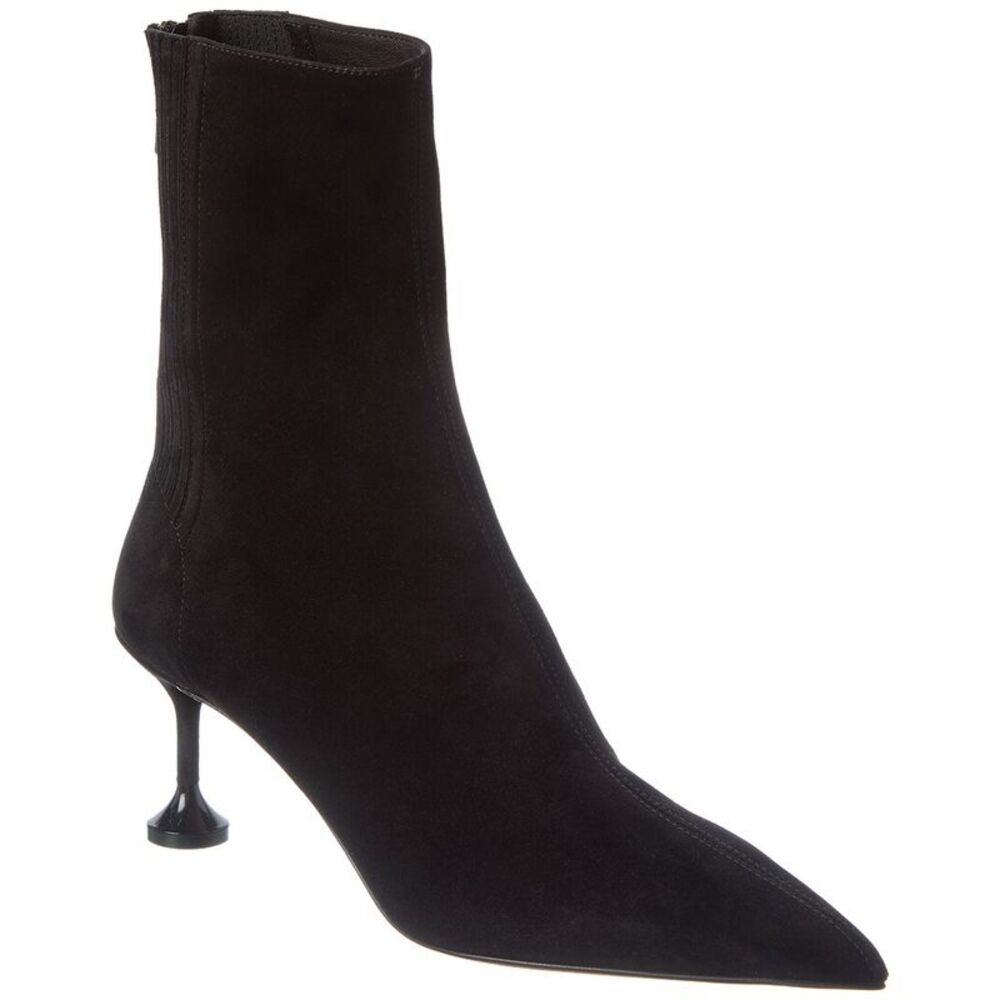 Aquazzura Madison 65 Suede Bootie, Black